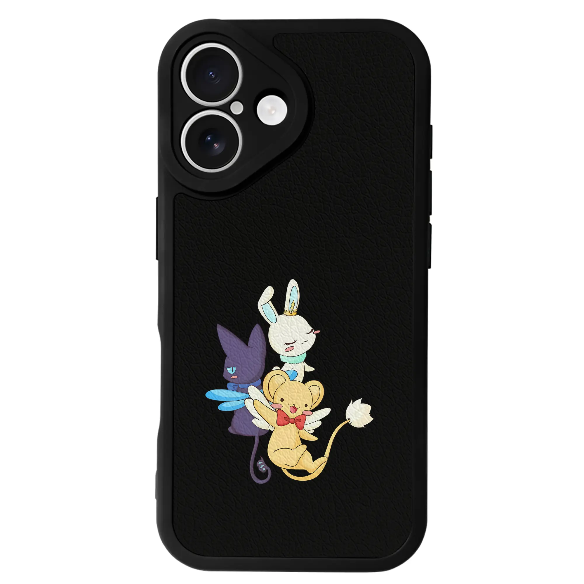 カードキャプターさくら グッズ,モモ - IPhone 16シリーズ対応 ・ シリコンスマホケース ・ レザー調 ・ 高精度フィット ・ 耐衝撃 ・ ワイヤレス充電対応 ・ 精密カット